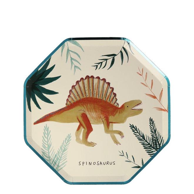 Dinosaur Kingdom Set of 8 Paper Plates By Meri Meri